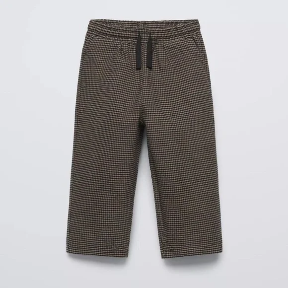 Zara Kids Toddler Boys Flannel Plaid Shirt & Flannel Plaid Pants Set 3T - Picture 3 of 9